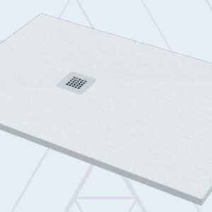 PIATTO DOCCIA RETTANGOLARE EFFETTO PIETRA BIANCO - 80x120