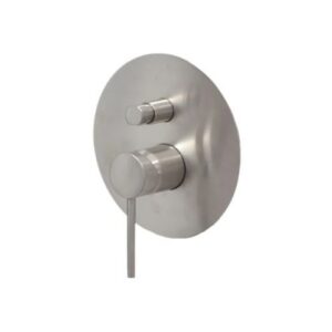 Miscelatore vasca doccia Circle Two dev.man. compreso corpo incasso nickel spazzoalto