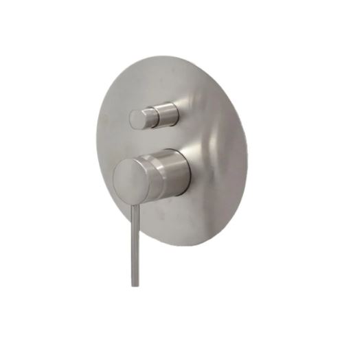 Miscelatore vasca doccia Circle Two dev.man. compreso corpo incasso nickel spazzoalto